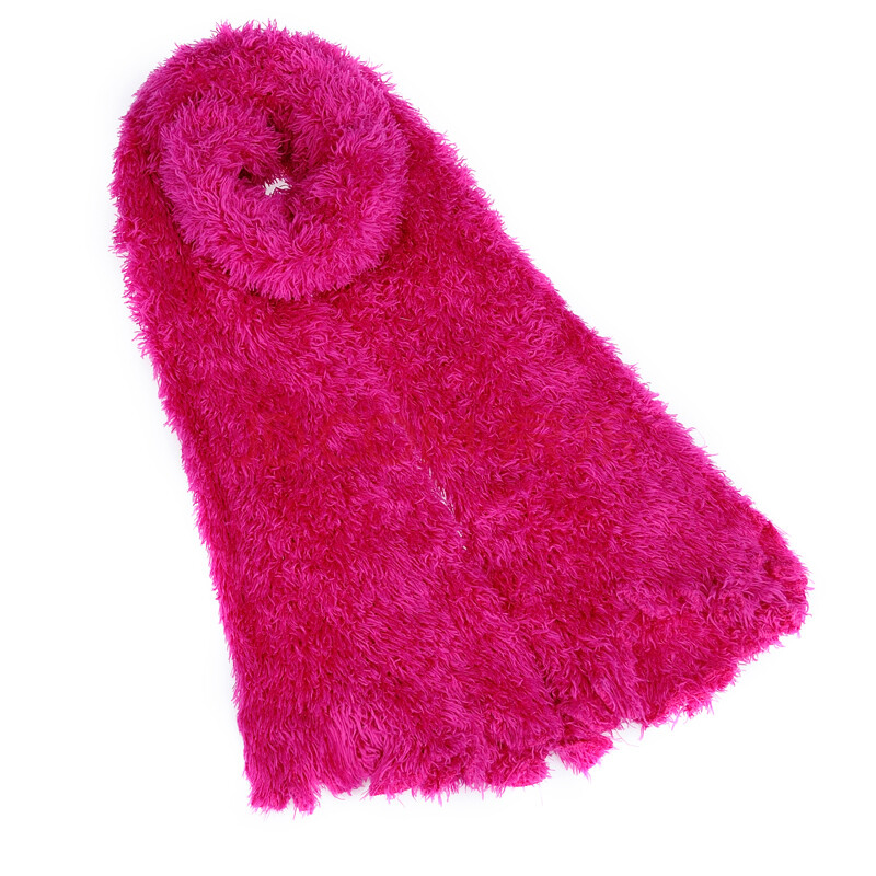 2017台湾百变魔术围巾女秋冬新款加厚保暖毛线围脖百变披肩 桃红色