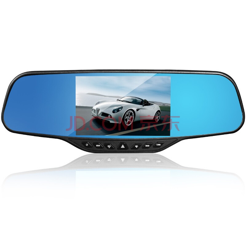 任e行v8后视镜行车记录仪1080p高清广角夜视双镜头倒车影像 单镜头