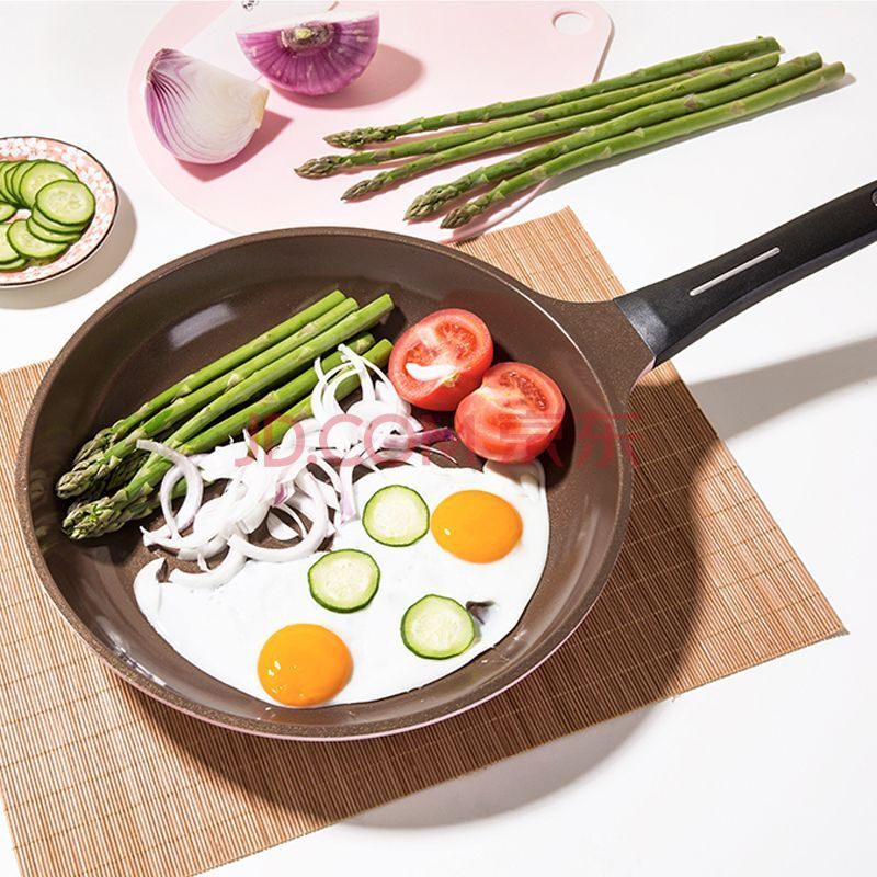 陶瓷煎锅 无油烟不粘锅 韩国煎锅28cm