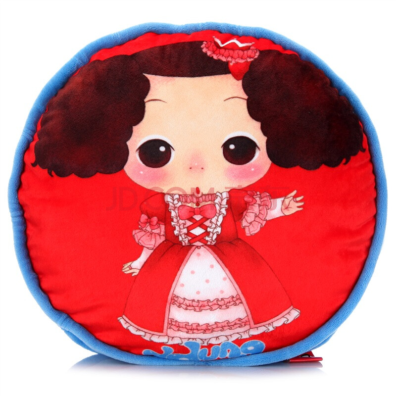 韩国ddung冬己迷糊娃娃抱枕/靠枕/车饰 红色公主圆形毛绒玩具