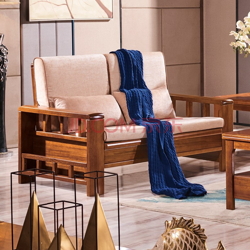 客厅家具 沙发 菲乐熊 菲乐熊 沙发 实木沙发 布艺沙发 冬夏两用 胡桃