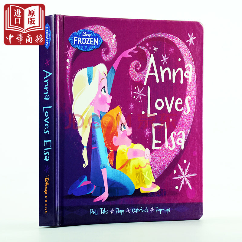 冰雪奇缘:安娜爱艾莎 英文原版frozen anna loves elsa 纸板书