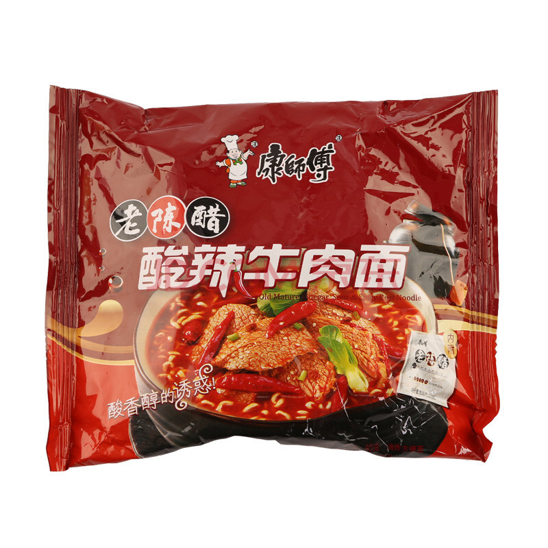 康师傅 老陈醋酸辣牛肉面 113g/袋