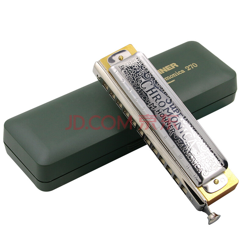 和莱hohner 德国原装12孔半音阶口琴 经典款 270 木琴格方吹口 ￥1