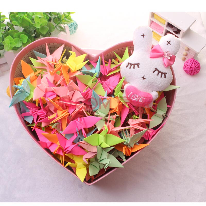 3厘米手工折纸叠好的千纸鹤成品礼物盒实用浪漫少女心 折好的365只