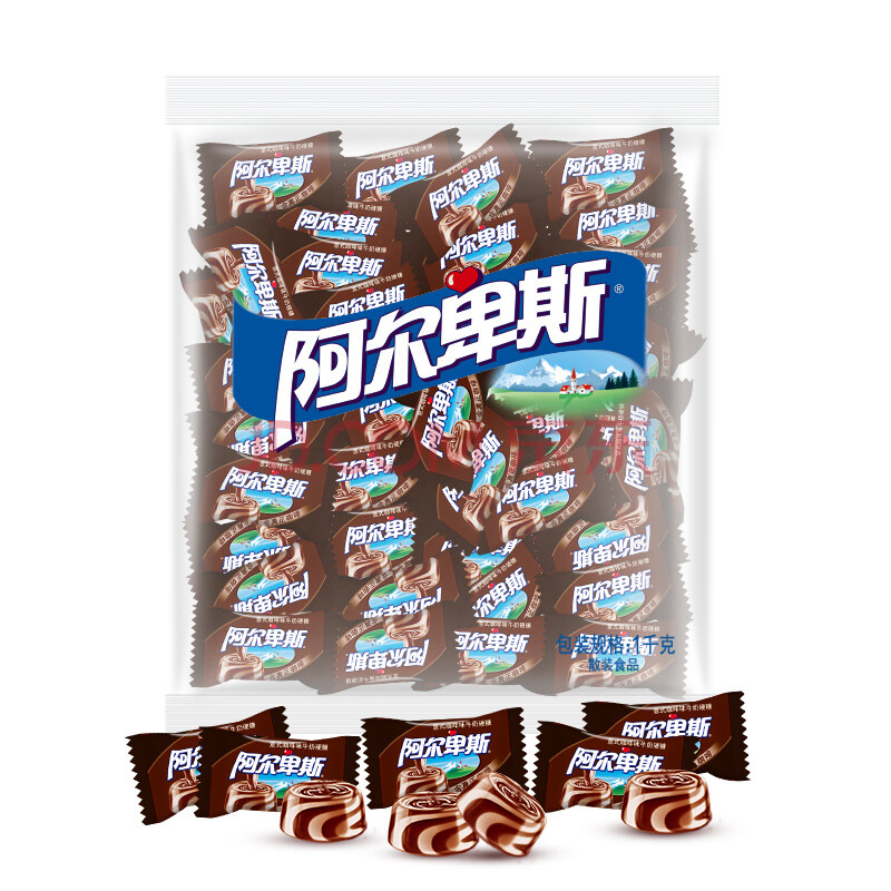 阿尔卑斯焙香咖啡味牛奶硬糖单粒包装袋装 1kg(约250颗) 婚庆喜糖
