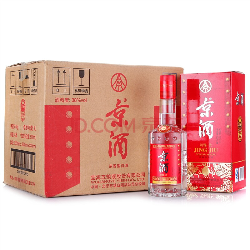 京酒 淡雅·柔 38度整箱装 500ml*6瓶