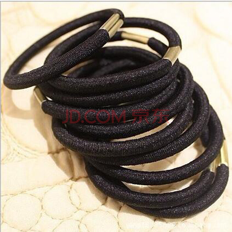 韩国简约百搭发圈 孔孝真同款黑色皮筋弹力发绳扎头发马尾儿童头绳发