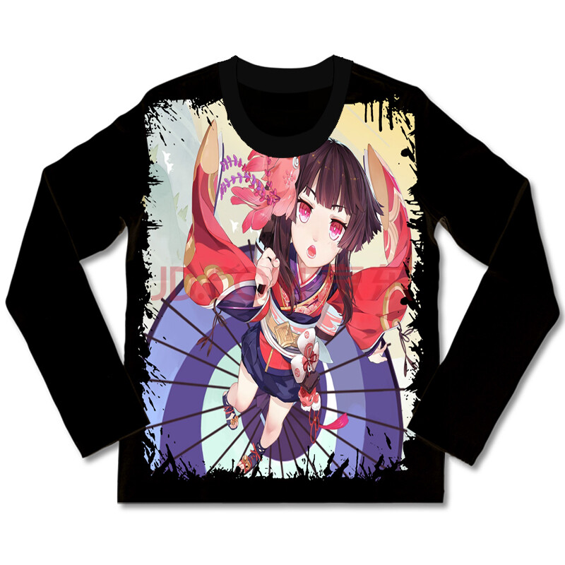 网易手游阴阳师晴明神乐茨木童子萤草长袖t恤动漫游戏衣服男 04 m