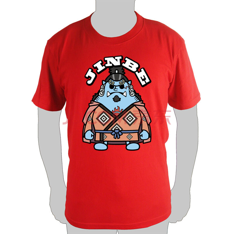 17toon/动漫海贼王onepice/q版人物/原创t恤/鱼人甚平/圆领衣服/欧