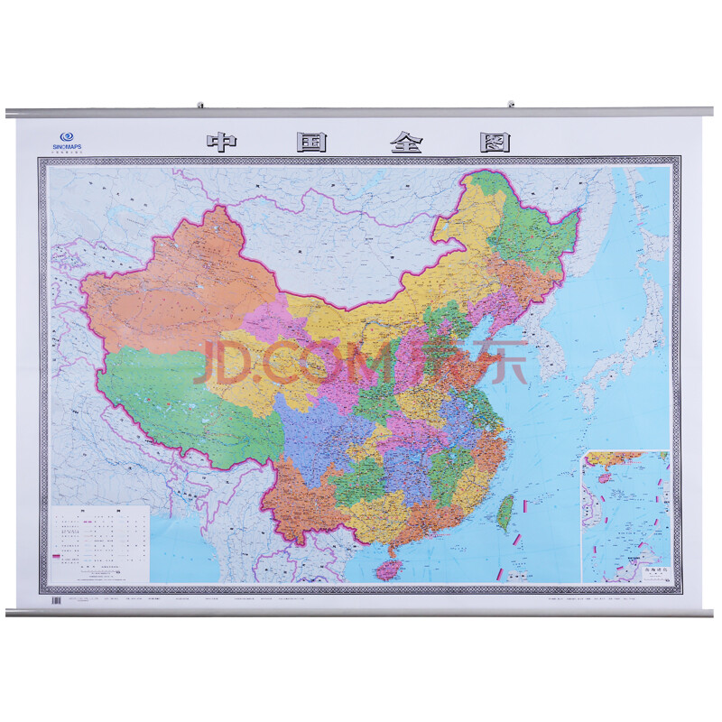2019新版 中国地图挂图 2米*15米 全国政区交通 办公室装饰画