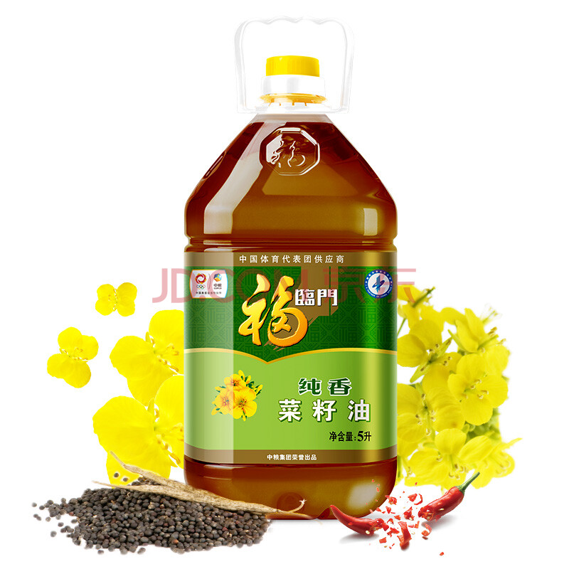 福临门 食用油 纯香菜籽油5l(精炼3级) 中粮出品