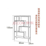 简易书架置物架落地书架书柜展示柜储物博古架陈列架隔断酒柜铁艺