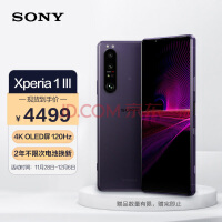 索尼（SONY）Xperia 1 III 智能5G 摄影拍照手机 21:9 4K OLED屏 120Hz 骁龙888 微单技术 12GB+256GB暮笙紫