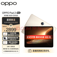 OPPO Pad 2平板 11.61英寸2.8K超高清大屏 144Hz超高刷 天玑9000 8GB+256GB光羽金 办公学习娱乐游戏平板电脑