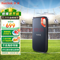 闪迪（SanDisk）1TB Nvme 移动固态硬盘（PSSD）E61至尊极速卓越版 传输速度1050MB/s IP55等级三防保护