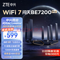 ˣZTE졿BE7200Pro+ WiFi7· ˫ƵۺϷ 8ŶźŷŴ Ѫ2.5G SR7410
