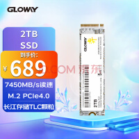光威（Gloway）2TB SSD固态硬盘 M.2接口(NVMe协议) PCIe 4.0x4 长江存储TLC颗粒 弈系列