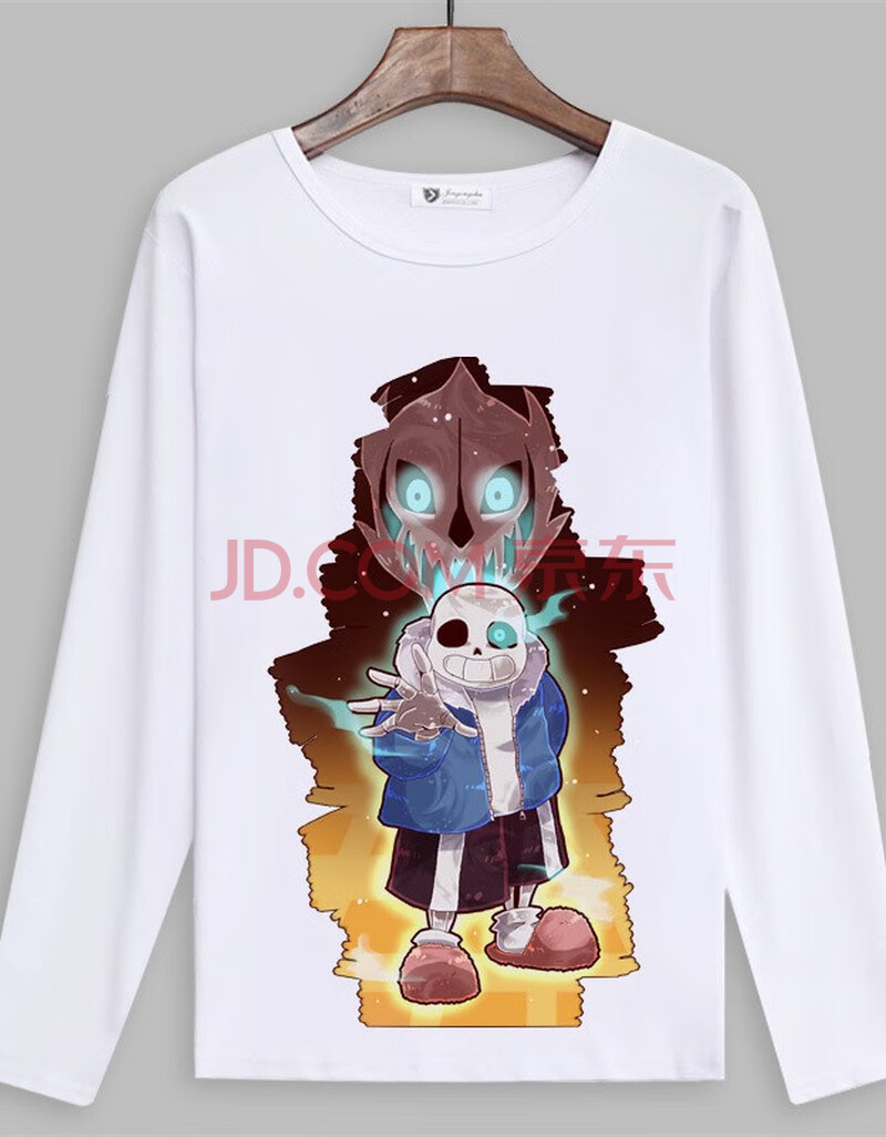 刻沫 传说之下 undertale 骷髅兄弟游戏动漫周边长袖t恤男学生圆领