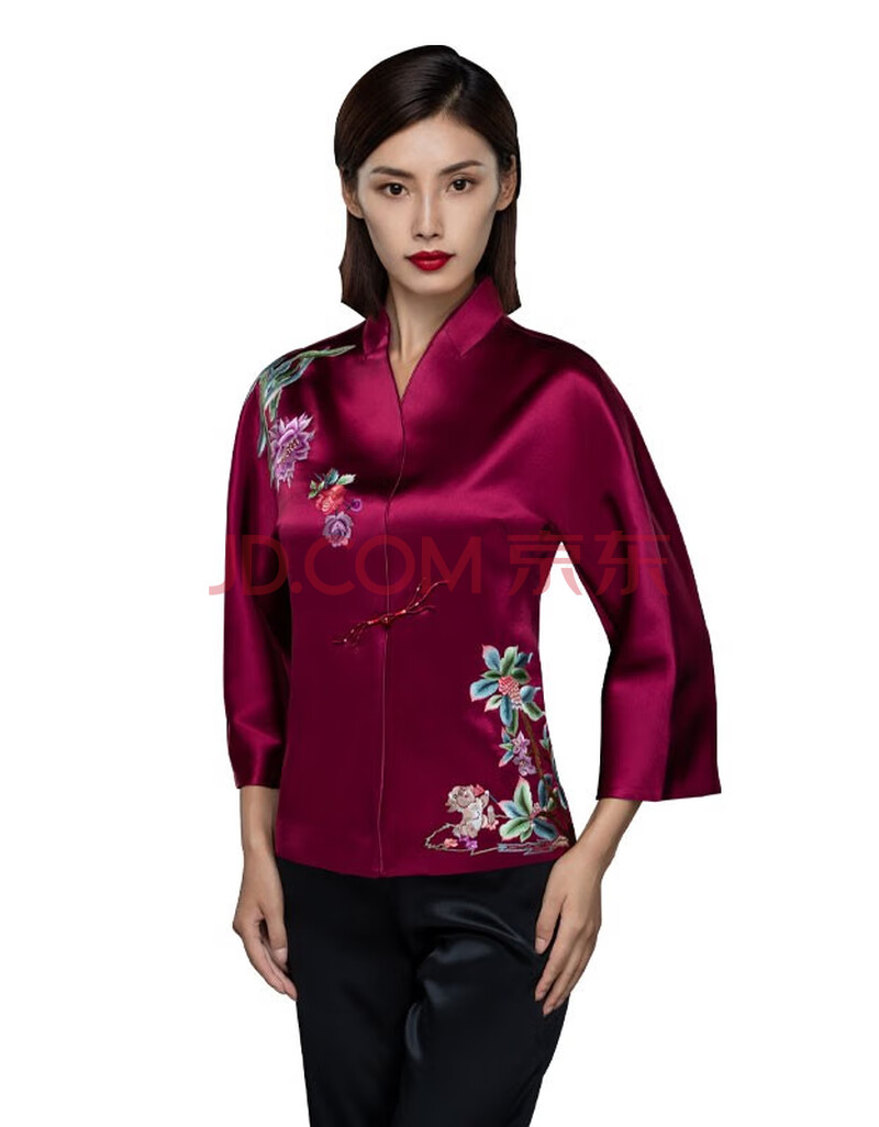 璞玉 喜婆婆装 晚宴上衣 优雅修身短款改良版旗袍上衣 复古刺绣精美