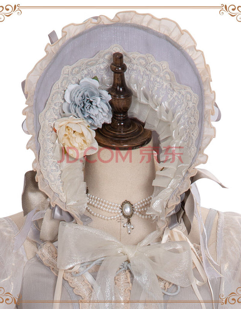 洛丽塔lolita原创小裙子 蔷薇少女op 复古宫廷风洛丽塔茶会裙 bnt帽子