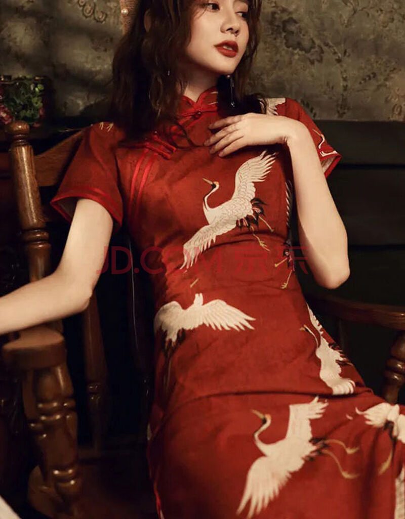 年轻款大码中国风夏季改良旗袍气质新式连衣裙复古红色少女蚀骨年轻女