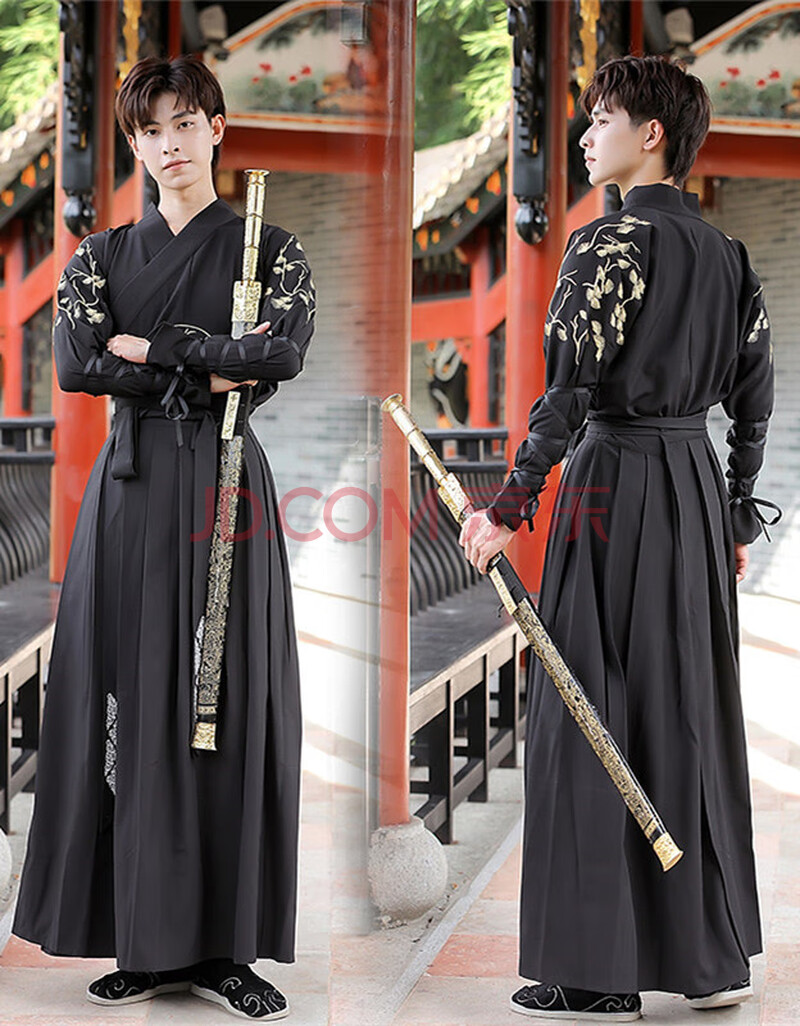 尤克达蒂原创汉服男斗篷古装帅气武侠风表演戏服学生演出团服大码套装