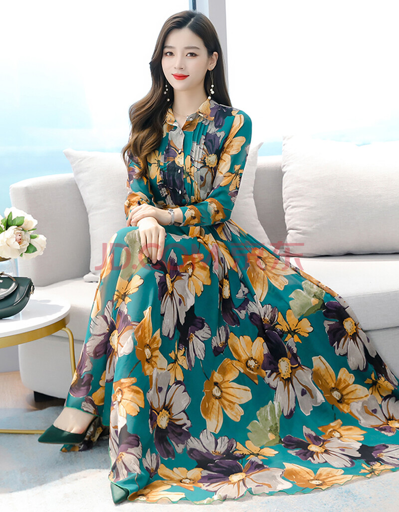 女装 连衣裙 其他 【高品质】【好质量】2021新款长袖过膝长裙气质