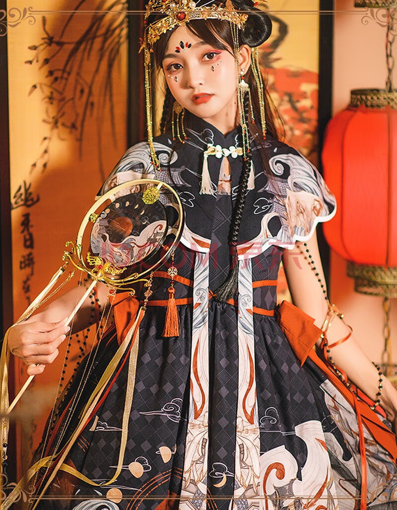 【定制】洛丽塔lolita原创 异兽斗op 复古中华风汉元素小裙子全套 op