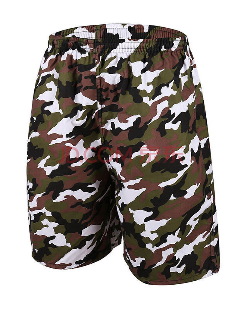 沙滩男士速干短裤宽松温泉泳裤海边度假五分户外休闲裤大码裤衩 迷彩