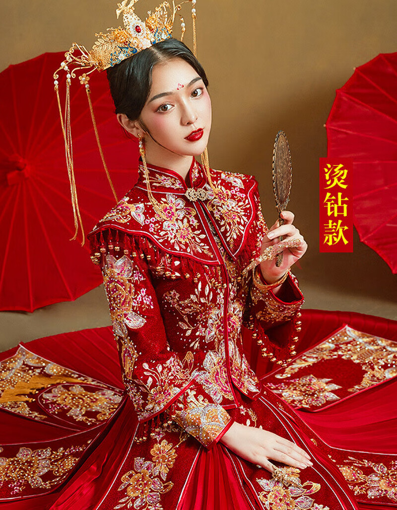 秀禾服新娘中国风2021年新款夏季结婚复古和服女大码新郎龙凤褂中式