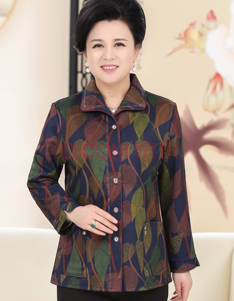 老年人秋装女中老年女装春秋款薄外套6080岁妈妈装两用衫奶奶衣服