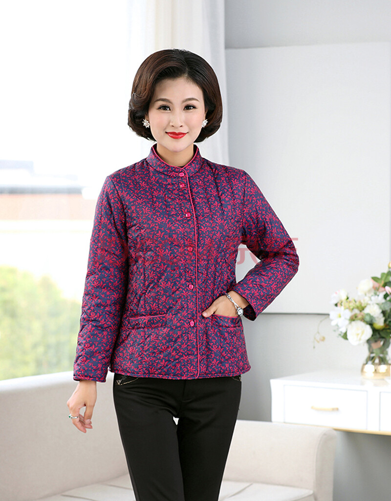 秋冬中老年棉衣妈妈装加肥加大轻薄款奶奶内胆棉袄女开衫外套棉服 1号