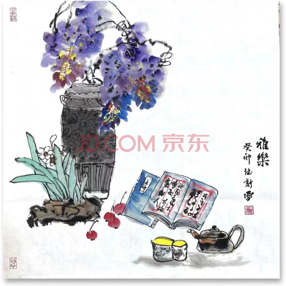 著名青年画家黄德新老师花鸟收藏精品《雅乐》