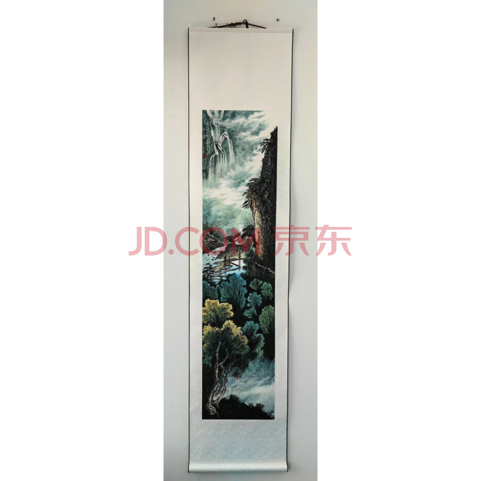 著名彩墨山水画大师赵志清老师收藏佳作《夏茂》
