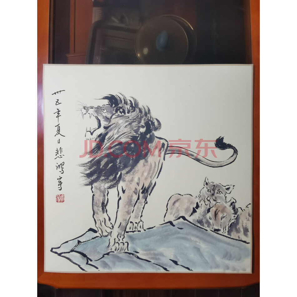 藏品名画H----316《悲鸿动物作品9系列44X44cm》
