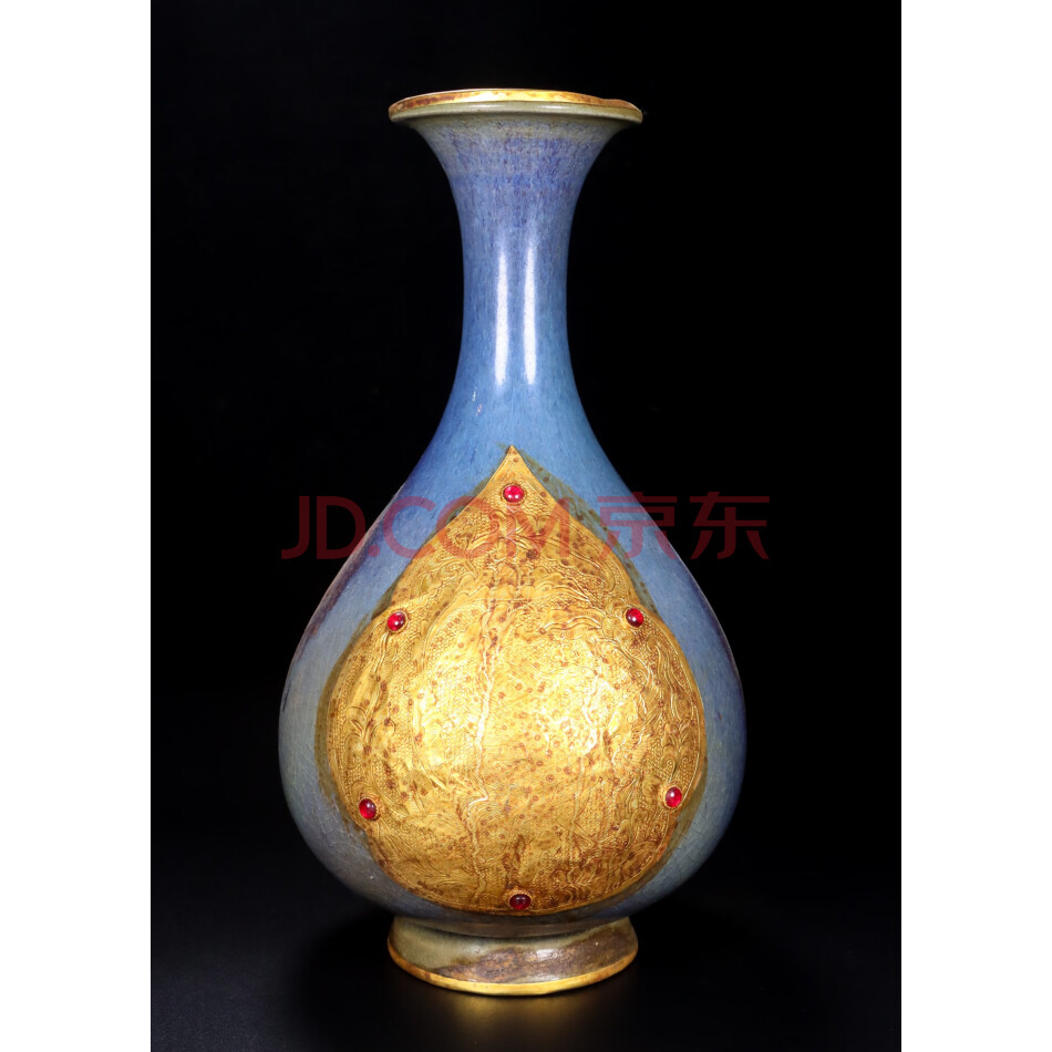 查封资产W12-1536旧藏老瓷器包金玉壶春瓶