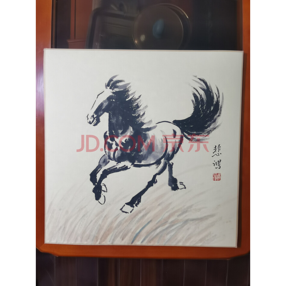 藏品名画H----308《悲鸿动物作品1系列44X44cm》