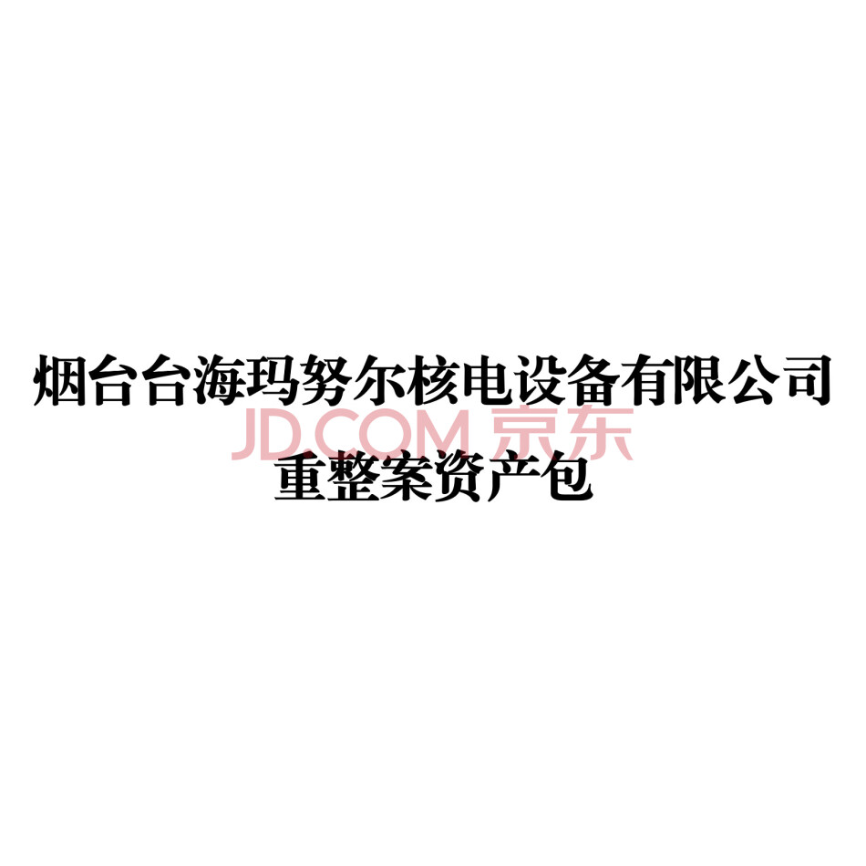 【第1次拍卖】（破）烟台台海玛努尔核电设备有限公司重整案资产包