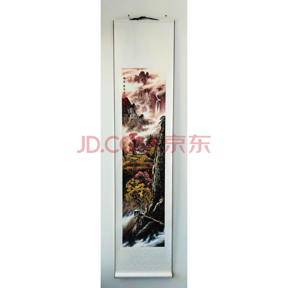 著名彩墨山水画大师赵志清老师收藏佳作《秋实》