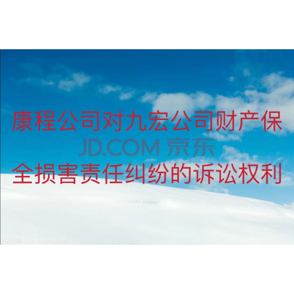 【第8次拍卖】湖南康程护理用品有限公司对九宏公司财产保全损害责任纠纷的诉讼权利