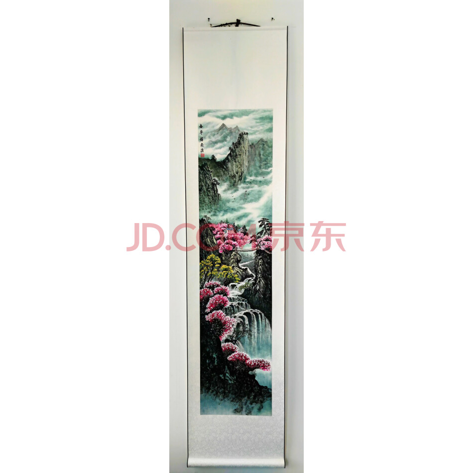 著名彩墨山水画大师赵志清老师收藏佳作《春华》