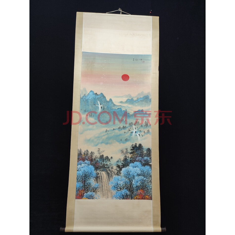 查封资产N0024旧藏风景大四尺中堂字画 