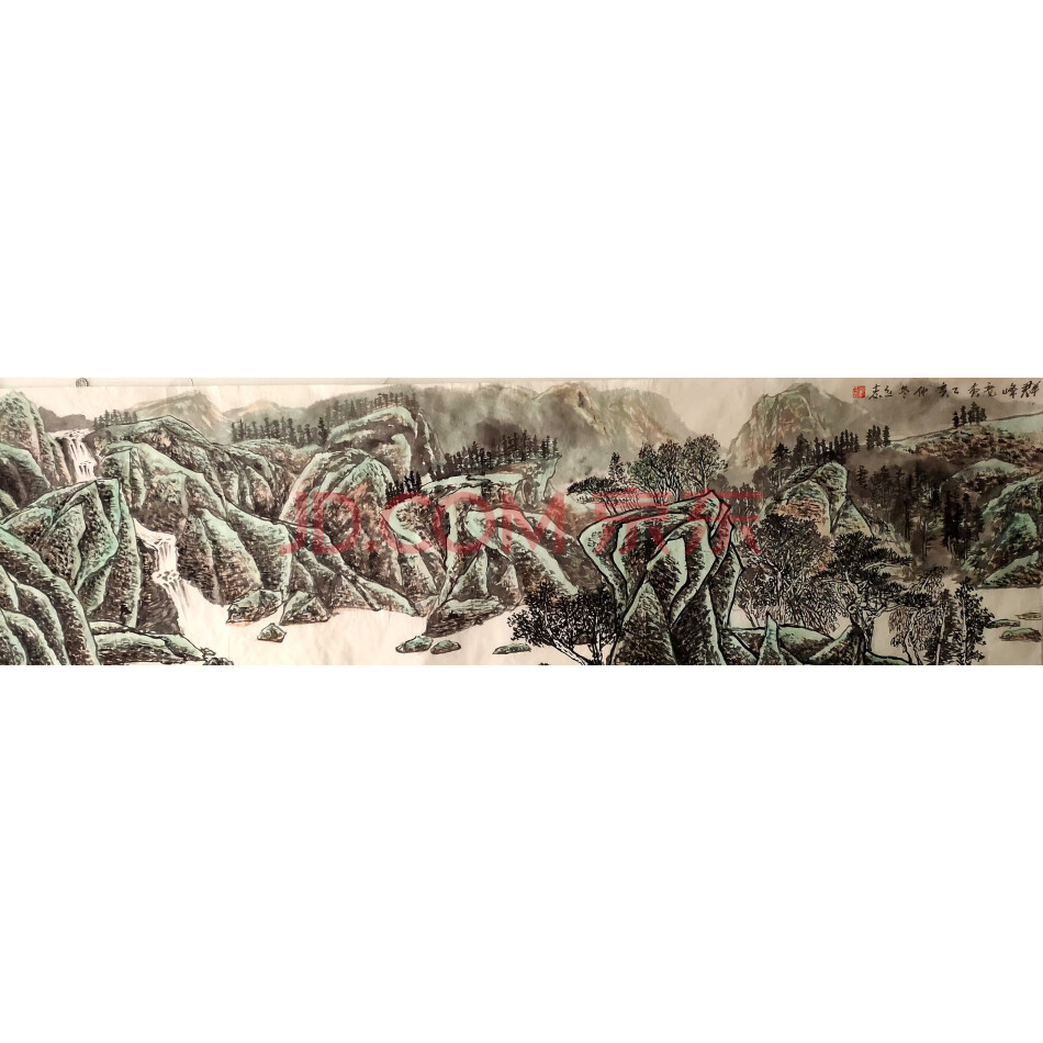 著名画家范立志六尺收藏佳作《群峰竞秀》