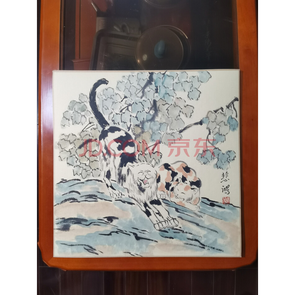 藏品名画H----309《悲鸿动物作品2系列44X44cm》