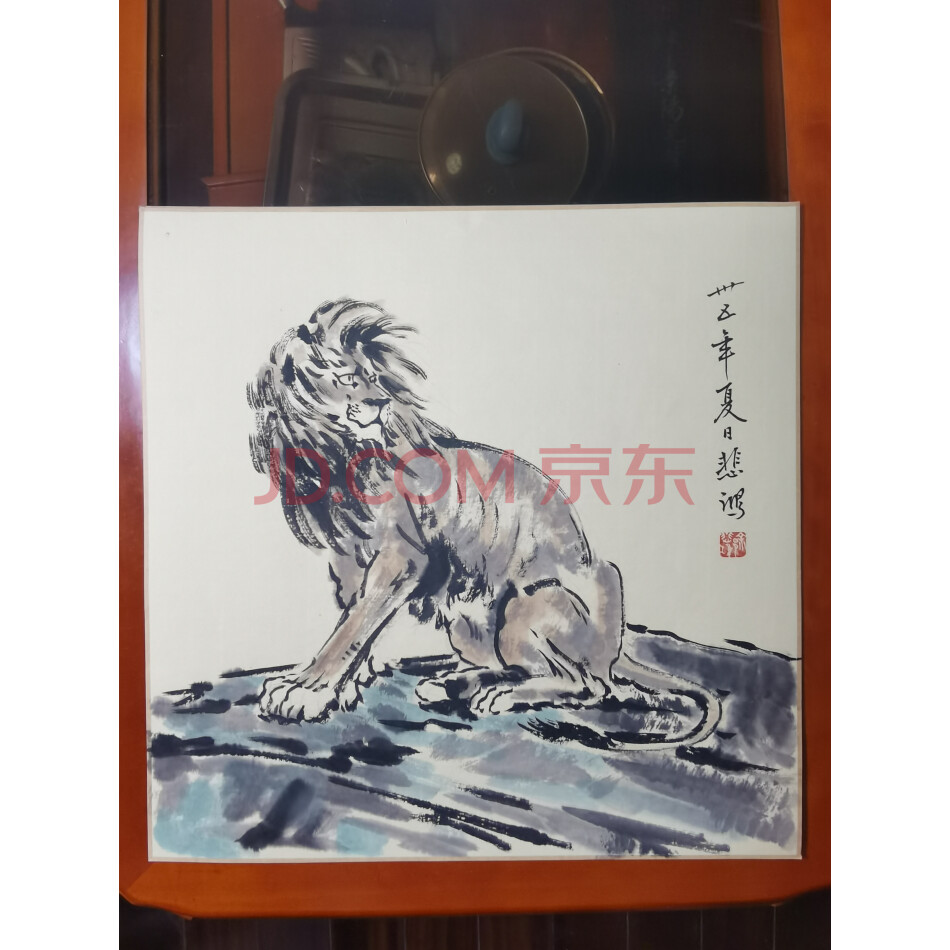 藏品名画H----317《悲鸿动物作品10系列44X44cm》