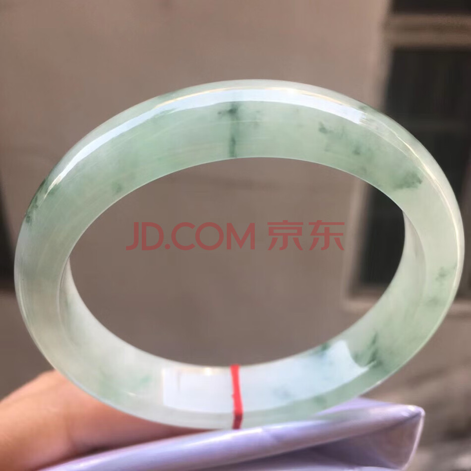 查封资产W12-1508翡翠冰透飘绿翡手镯 （处理）
