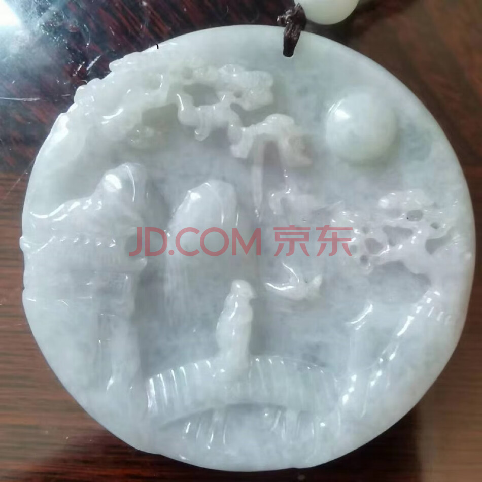 A2 天然翡翠山水牌 JL105-15-026