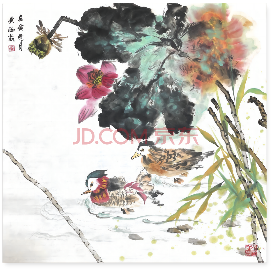 著名青年画家黄德新老师花鸟系列《无题》