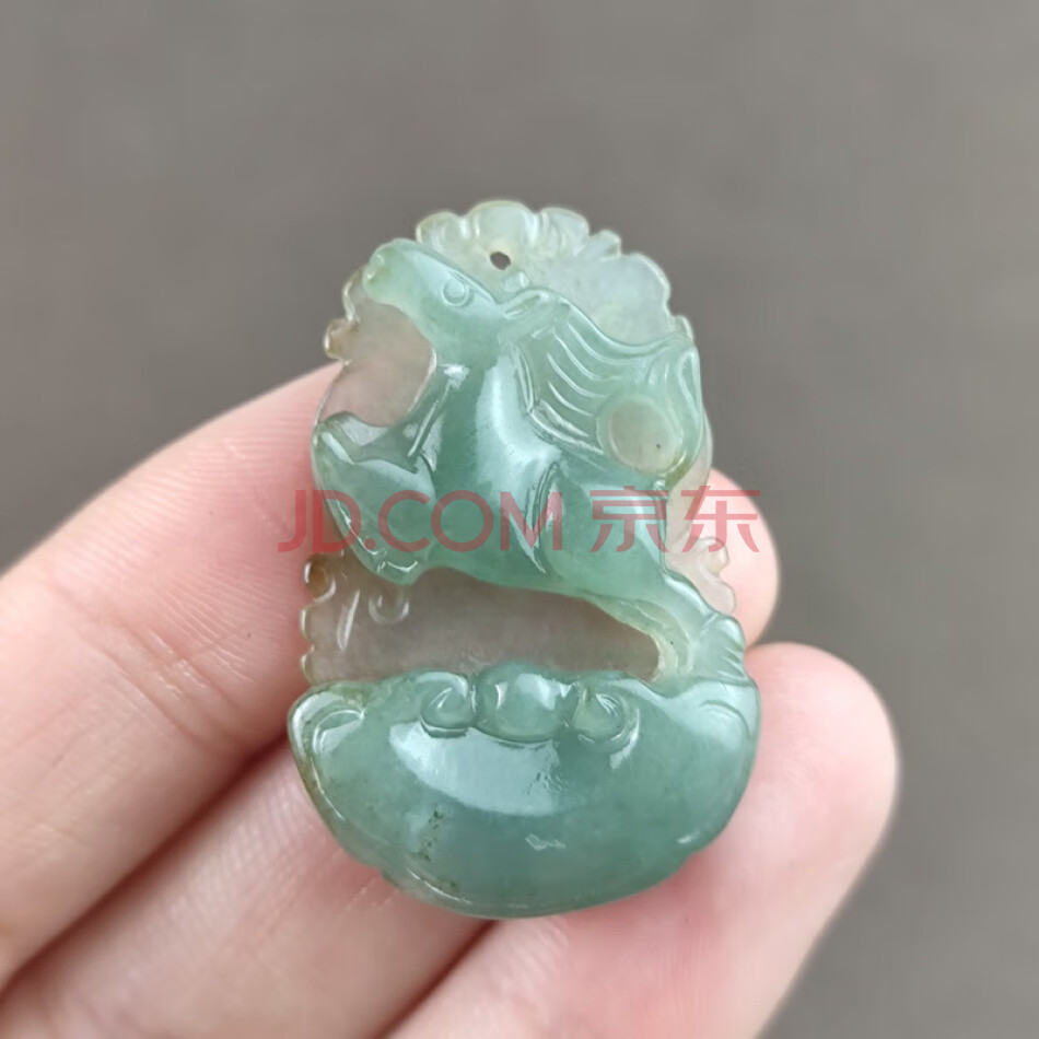 A2 翡翠A货马到成功35*23*7mm 9g501957JW002-4-001
